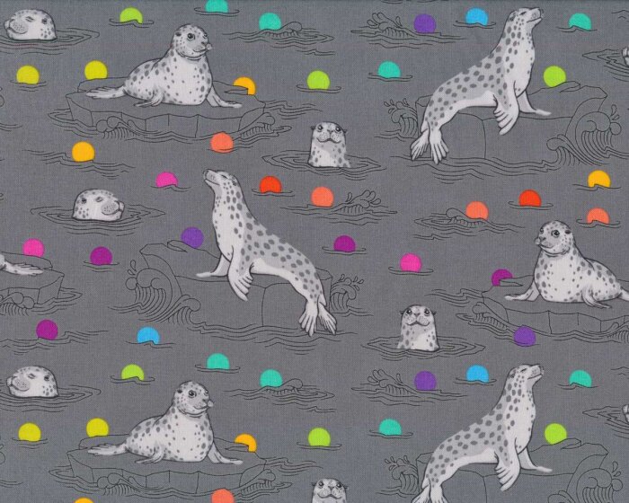 Patchworkstoff LINEWORK, Seerobbe, Tula Pink