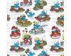 Baumwolljersey THE SMURFS, Schlümpfe mit Gokart, ZannaZ