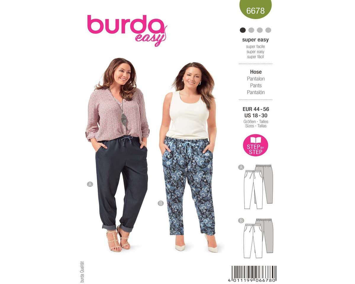 Schnittmuster HOSE, burda style 6678, 13,90