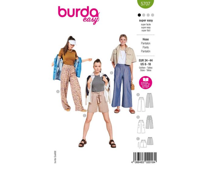 Schnittmuster MARLENE-HOSE, burda style 5707