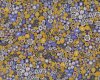 Metallic-Patchworkstoff GUSTAV KLIMT, Der Kuss, Ovale, blau