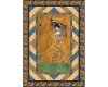 Metallic-Patchworkstoff GUSTAV KLIMT, Der Kuss, Ovale, blau