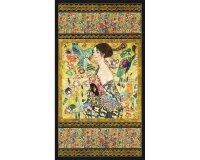 60-cm-Panel Metallic-Patchworkstoff GUSTAV KLIMT,...