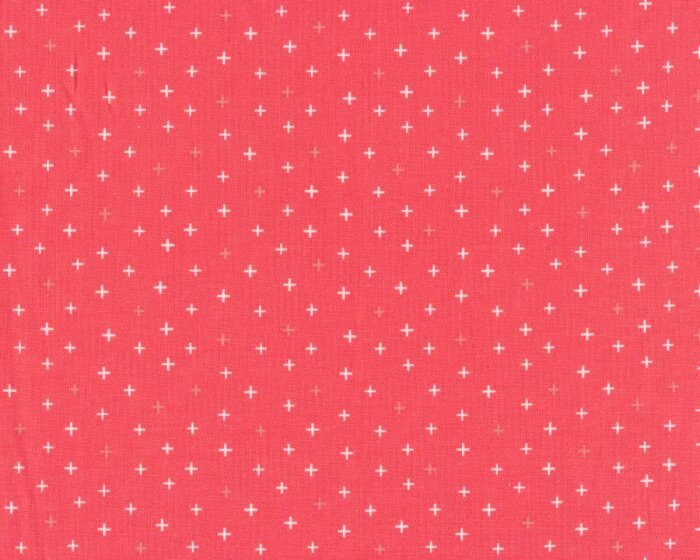 Patchworkstoff BE POSITIVE, Kreuze, lachsrot, Cotton + Steel