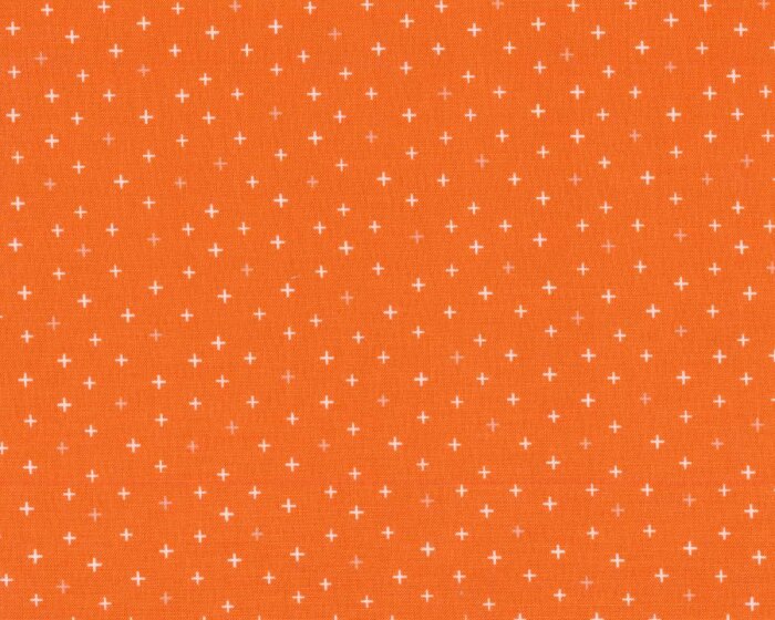 Patchworkstoff BE POSITIVE, Kreuze, orange, Cotton + Steel