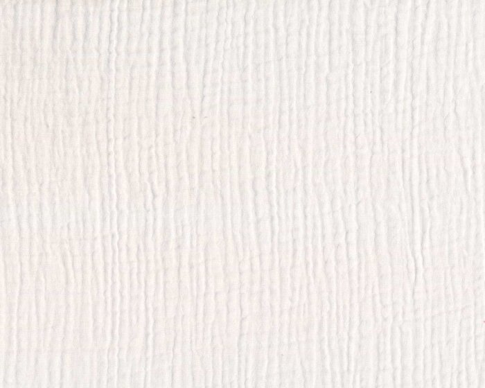55 cm Reststück Baumwollstoff DOUBLE GAUZE, wollweiß, Hilco