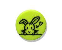 Kinderknopf HASENLIEBE, SECO Knopf