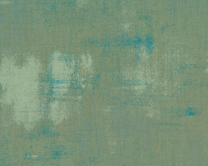 40 cm Reststück Patchworkstoff GRUNGE, uni streifig-meliert, schilfgrün, Moda Fabrics