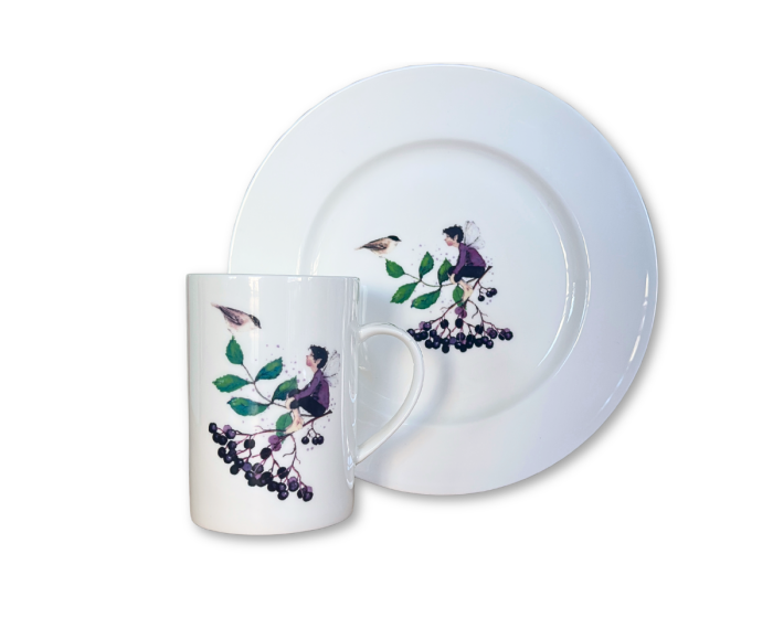 Geschirr-Set BEERENBUB, Zauberjunge im Beerengarten, Acufactum