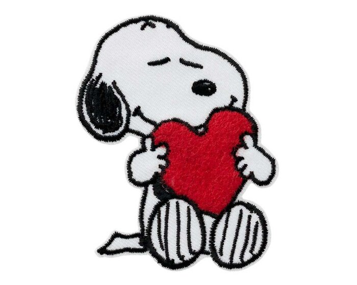 Applikation PEANUTS, Snoopy mit Herz, Mono Quick
