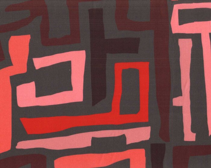 Viskosestoff RUNA, Linienmuster, rot, Light & Lush