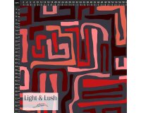 Viskosestoff RUNA, Linienmuster, rot, Light & Lush