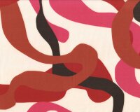 Viskosestoff BOLGE, fließende Linien, pink, Light...