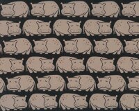 Patchworkstoff RISING SUN, Nilpferd, beigegrau, Cotton +...