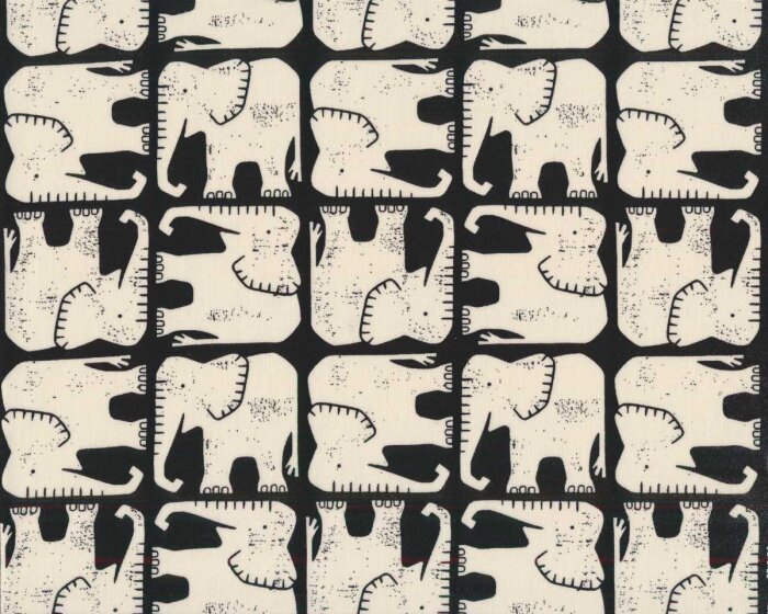 Patchworkstoff RISING SUN, Elefant, creme, Cotton + Steel