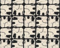 Patchworkstoff RISING SUN, Elefant, creme, Cotton + Steel