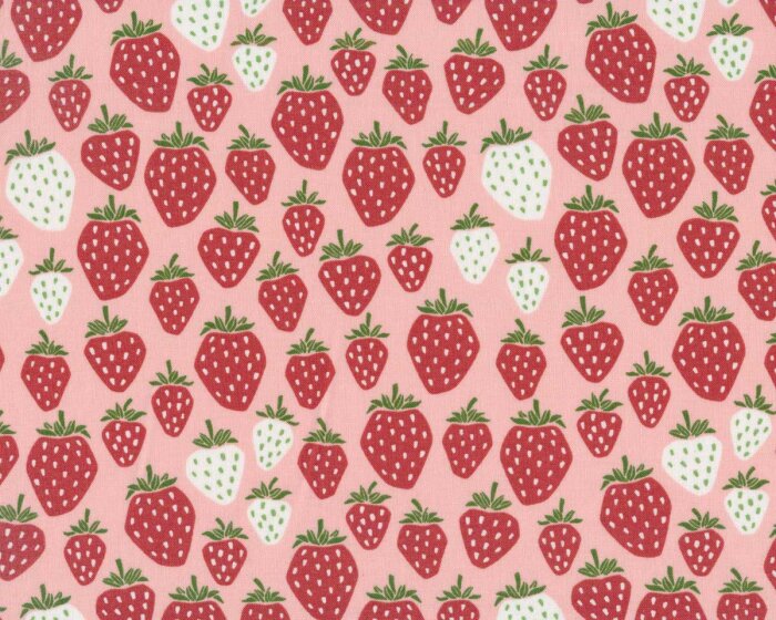 Patchworkstoff UNDER THE APPLE TREE, Erdbeere, rot, Cotton + Steel