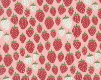 Patchworkstoff UNDER THE APPLE TREE, Erdbeere, rot,...