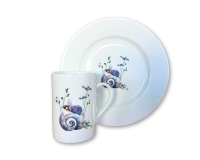 Geschirr-Set FEENRUHE, Fee im Schneckenbett, Acufactum