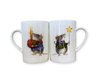 Geschirr-Set MRS. MAUS, Maus mit Kerze, Acufactum