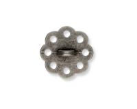 Metallknopf FLORALIS mit Blüten-Ornament, SECO Knopf