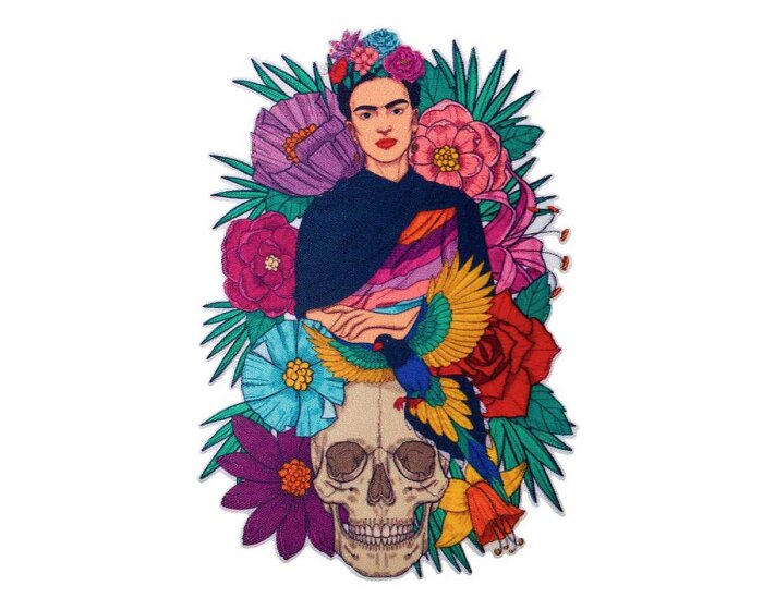 Applikation FRIDA KAHLO, Blumen, Mono Quick