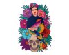 Applikation FRIDA KAHLO, Blumen, Mono Quick
