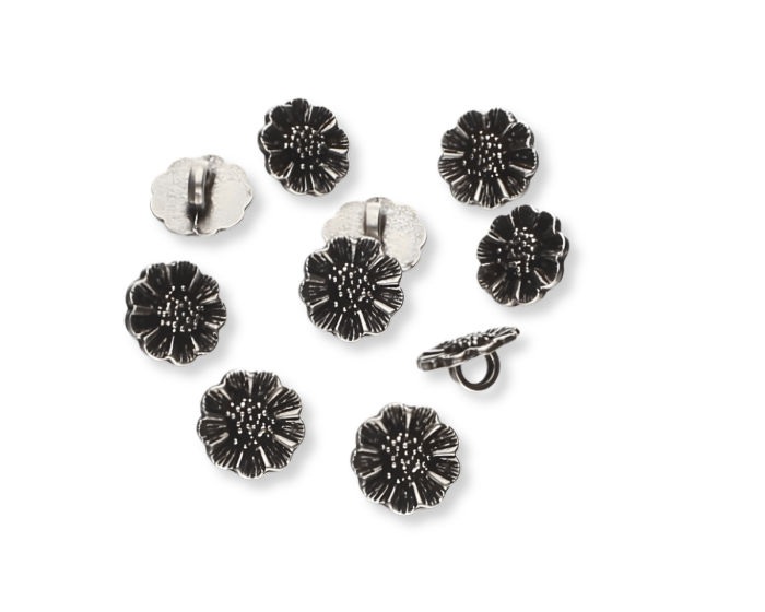 Metallknopf GÄNSEBLÜMCHEN, SECO Knopf