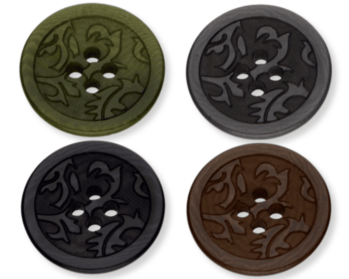 Echter Steinnussknopf PLANT mit Blättern, SECO Knopf