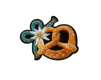 Applikation BREZEL mit Edelweiß, Mono Quick