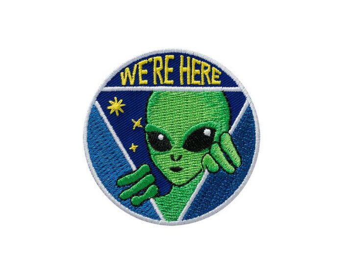 Applikation ALIEN, Schriftzug, Mono Quick