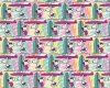 Baumwollstoff SNOOPY ALOHA, Surfboard, fuchsia