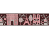 Jacquardband PARIS, 40 mm breit, weinrot, Kafka