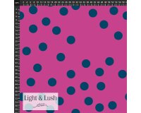 25 cm Reststück Viskosestoff CALM, Punkte, pink-petrol, Light & Lush