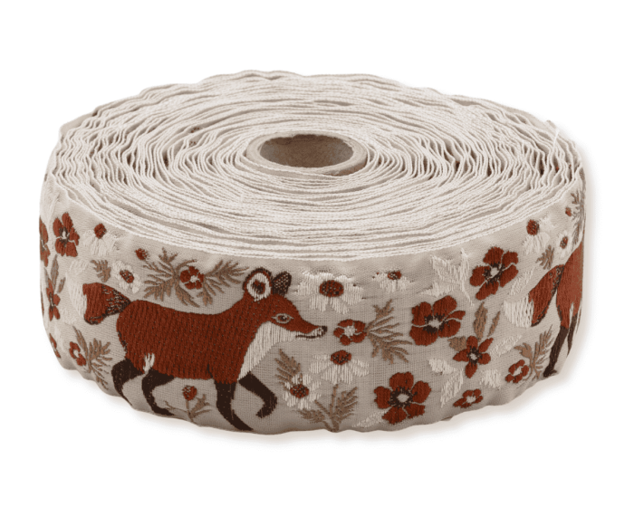 Jacquardband FUCHS, 38 mm breit, grau, Kafka