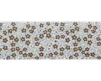 Jacquardband BLUMENMEER, Blume, 50 mm breit, creme, Kafka