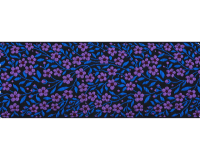 Jacquardband BLUMENMEER, Blume, 50 mm breit, schwarz, Kafka