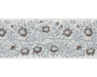 Jacquardband HECKENROSE, Blume, 60 mm breit, creme, Kafka