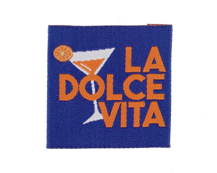 Web-Etikett LA DOLCE VITA, Cocktail, blau, Bohin