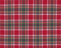 Italienischer Baumwollwebstoff CASA, Schottenkaro, rot