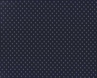 Italienischer Baumwollstoff DISTY, Mini-Raute, marineblau