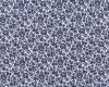 Italienischer Baumwollstoff FLORINA, Blütenmuster, blau