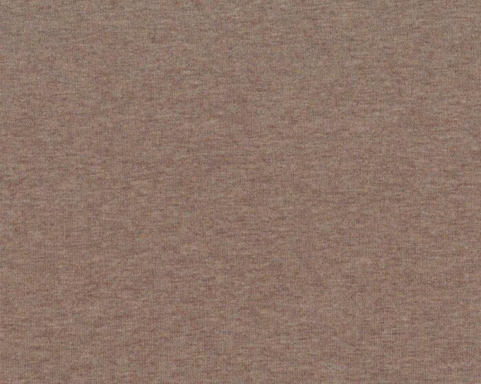 30 cm Reststück Feiner Baumwolljersey mit Elasthan MELANGE, extrabreit, helles schlammbraun meliert
