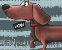 85-cm-Panel Sweatstoff DACHSHUND BERNY by Thorsten...