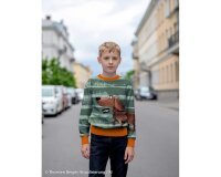 Sweatstoff DACHSHUND BERNY by Thorsten Berger, Streifen, mintgrün