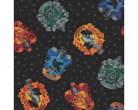 Rückseitenstoff HARRY POTTER, Haus-Wappen, Benartex