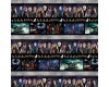 Patchworkstoff HARRY POTTER, Streifen mit Filmfiguren, Benartex