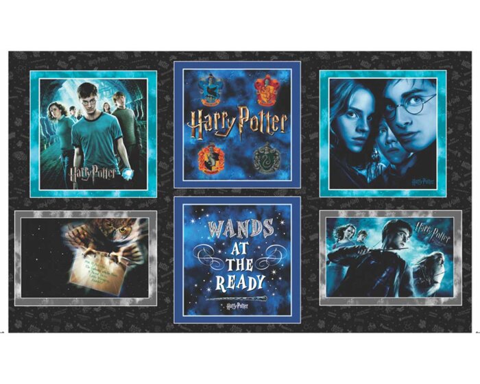 90-cm-Panel Baumwollstoff HARRY POTTER, Kissenhüllen, Benartex