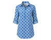 Italienischer Viskosejersey AZZURA, bi-elastisch, Ornament, blau