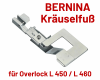 BERNINA Overlock L 450 + Blindstichfuß + Kräuselfuß